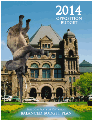 Read Freedom Party's plan for a balanced Ontario budget in 2014